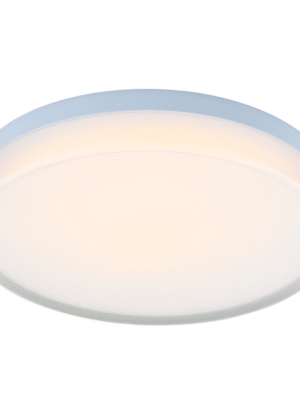 PLAFON GASPAR TRANSPARENTE E BRANCO D48CM A7CM DIMERIZAVEL 1XLED 30W 3000K