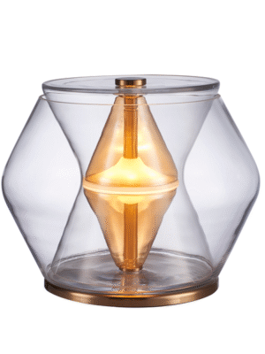ABAJUR INNER TRANSPARENTE E LATAO D29CM A24CM 1XLED 10W 2700K