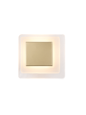 ARANDELA VIBE DOURADO E JATEADO L18CM C9CM A17CM 1XLED 6W